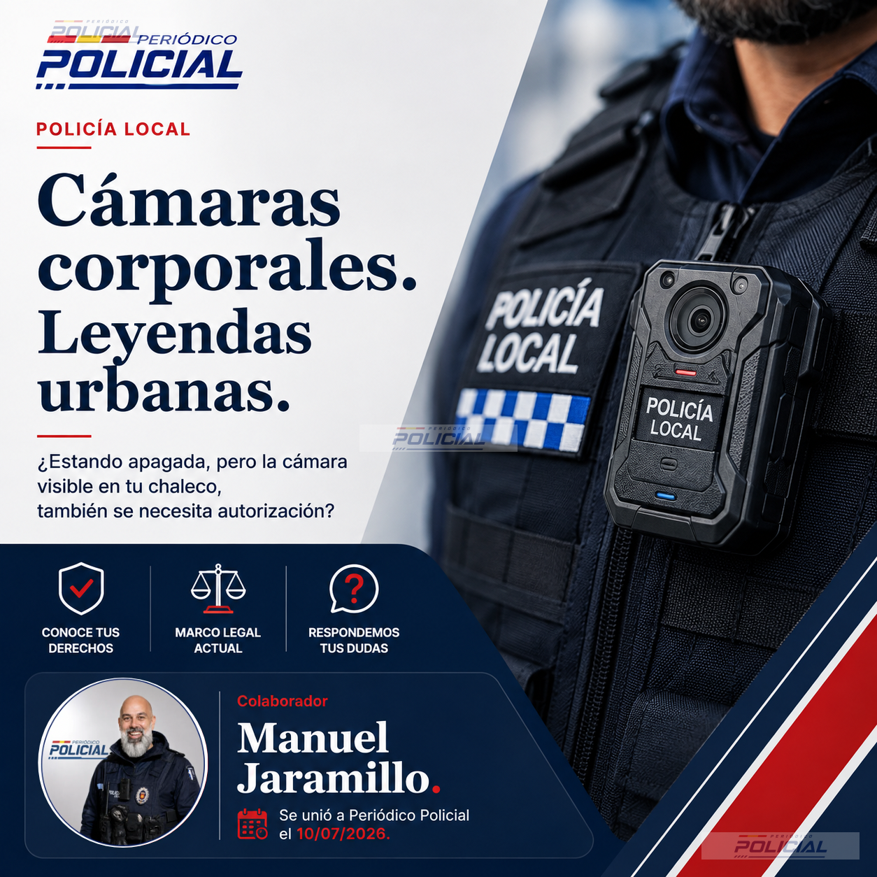 Cámaras corporales. Leyendas urbanas.