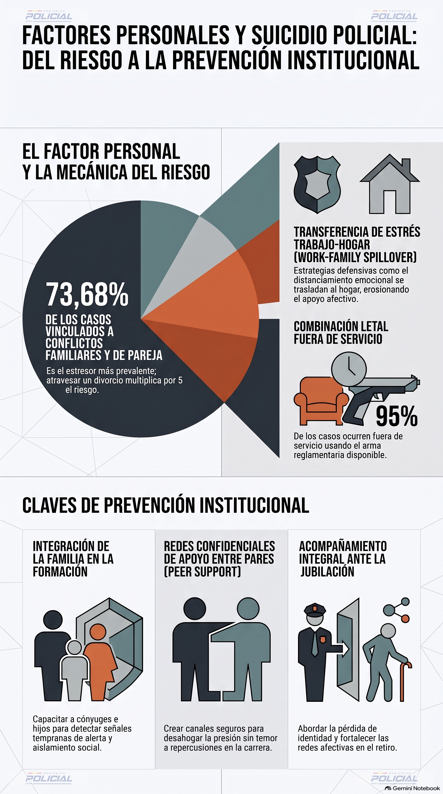 La crisis invisible tras la placa: por qué la prevención del suicidio policial debe mirar también al hogar