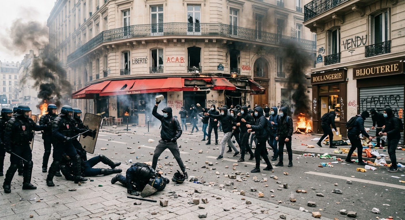 CAOS Y DISTURBIOS EN EUROPA ¿Porque la Policía está perdiendo el control?