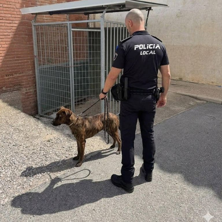 La Policía Local de Villena decomisa un perro que vivía en malas condiciones higiénicas y alimenticias