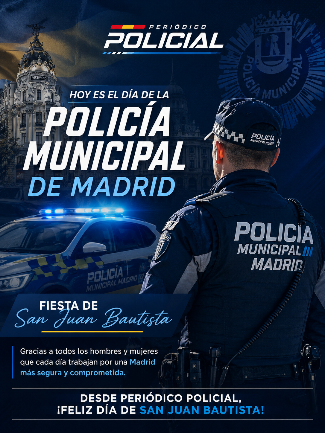 Almeida ensalza la labor de la Policía Municipal de Madrid en la celebración de San Juan Bautista