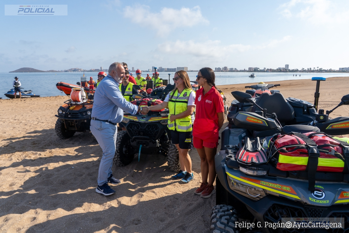 Cartagena refuerza la seguridad en sus playas con una base fija de la Unidad Acuática de la Policía Local en La Azohía
