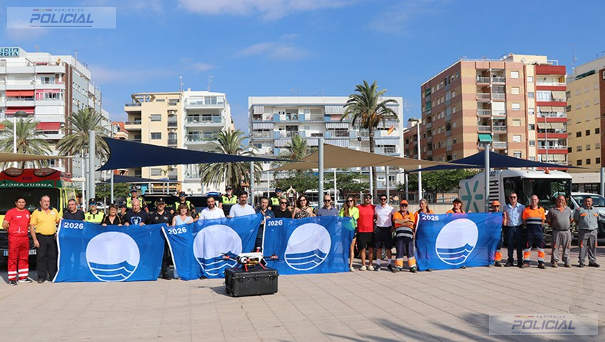 Sagunto despliega un amplio dispositivo de seguridad y limpieza con 66 efectivos, 19 vehículos y un dron para proteger sus playas este verano