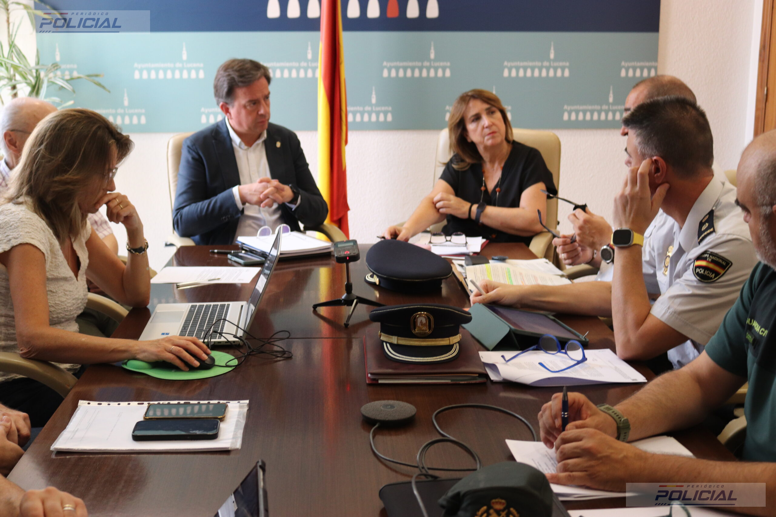 Lucena refuerza la coordinación policial para el eclipse solar del 12 de agosto y la Feria del Valle