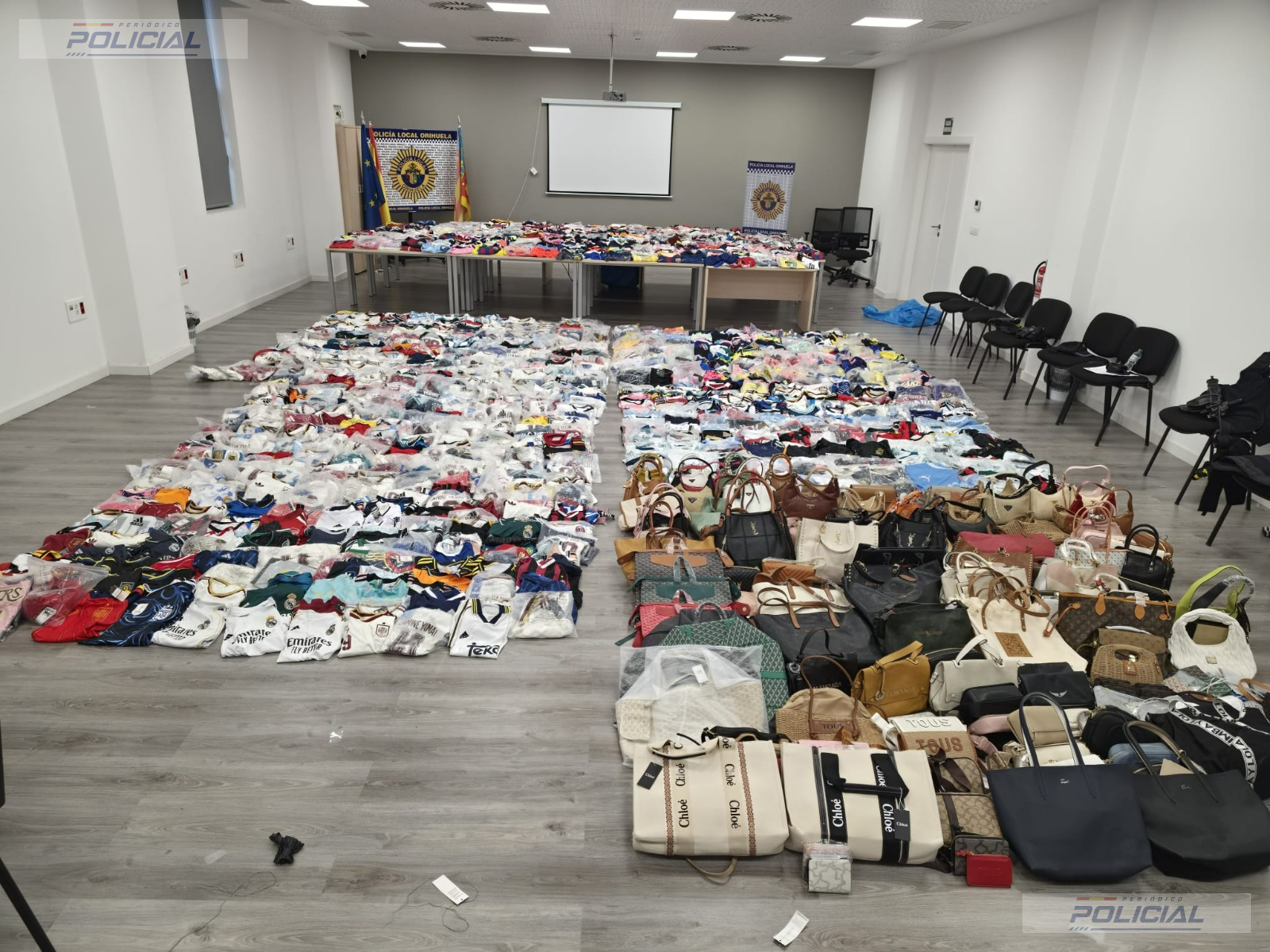 La Policía Local de Orihuela interviene más de 2.000 productos presuntamente falsificados valorados en cerca de 53.000 euros