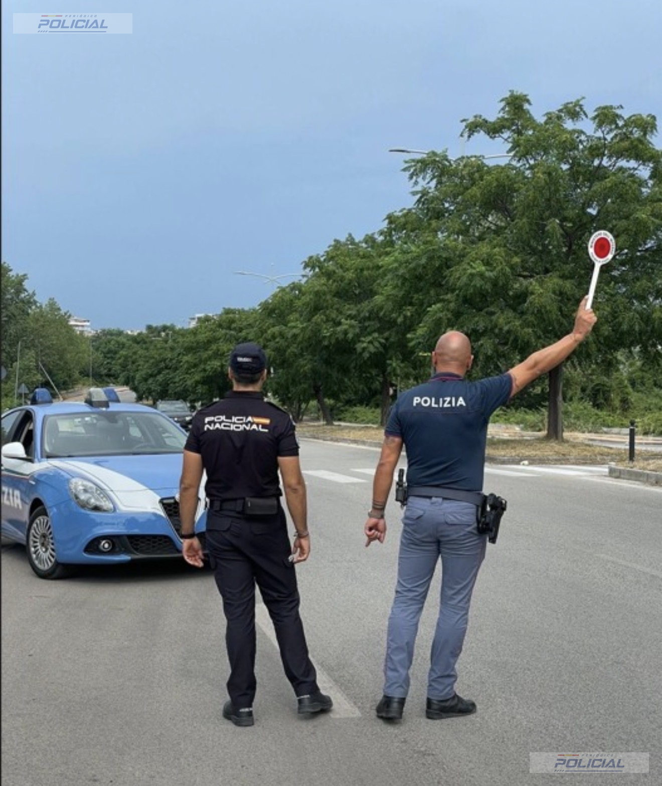 Agentes de la Policía Nacional trabajan por primera vez en la ciudad italiana de Caserta