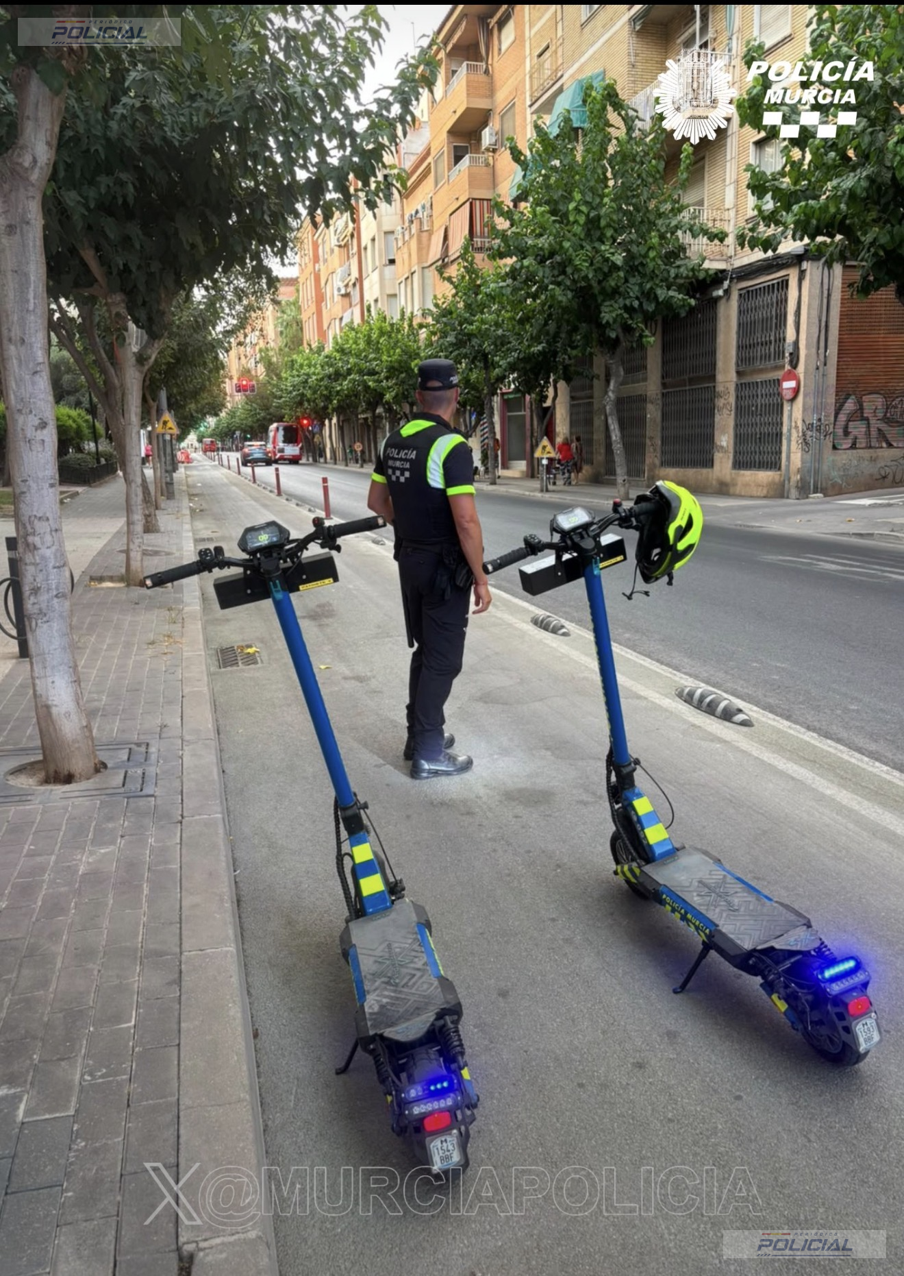 La Policía Local de Murcia pone en servicio una nueva unidad especializada en vehículos de movilidad personal