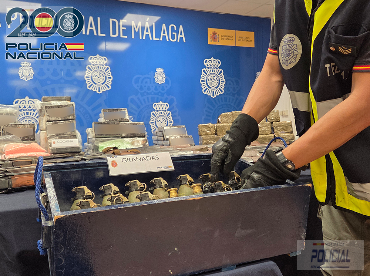 La Policía Nacional desarticula en Málaga una red dedicada al tráfico de armas y drogas e interviene un importante arsenal