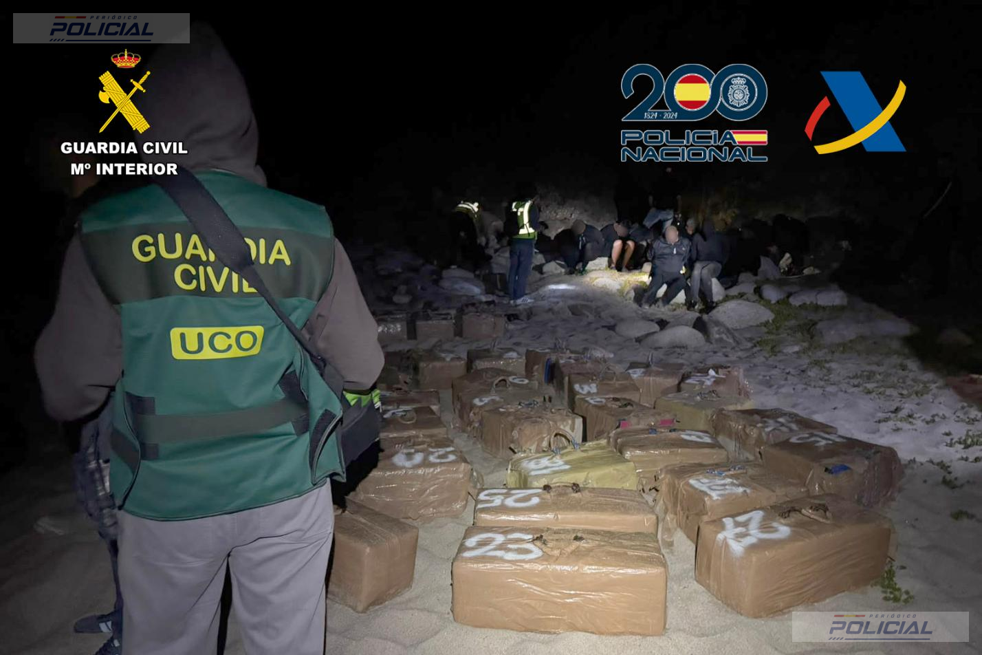 Intervenidas más de 1,5 toneladas de cocaína en una macrooperación contra el narcotráfico en Galicia
