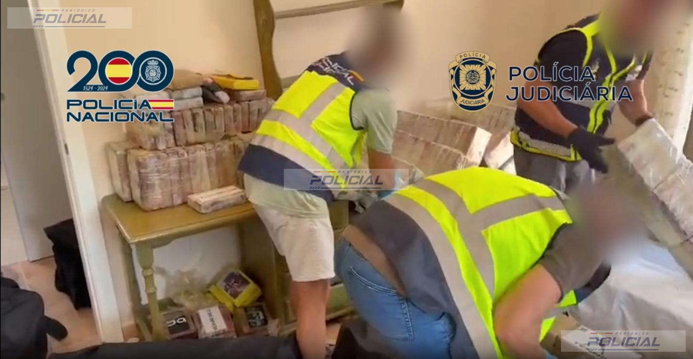 Interceptados más de 3.300 kilos de cocaína y detenidos tres miembros de una organización que operaba entre España y Portugal