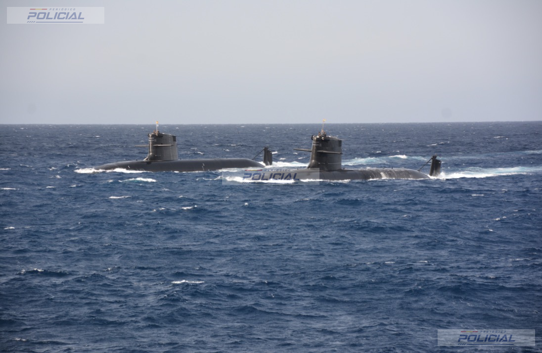 El S-81 ‘Isaac Peral’ y el S-82 ‘Narciso Monturiol’ navegan simultáneamente frente a Cartagena en un nuevo hito del programa S-80