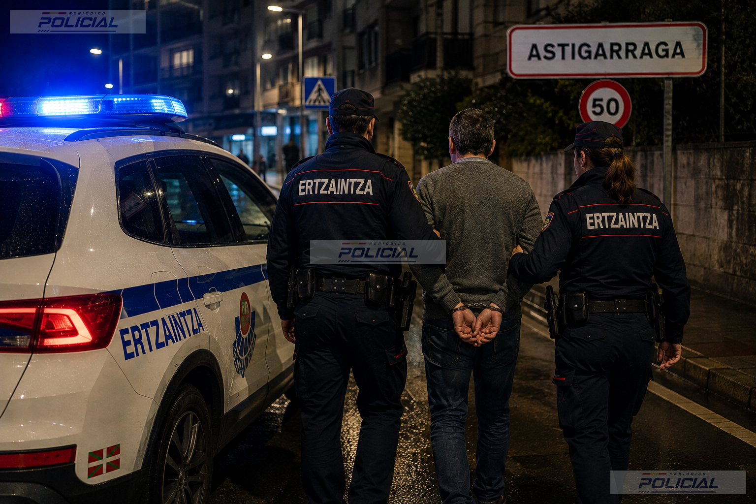 La Ertzaintza detiene en Astigarraga a un hombre acusado de maltrato habitual sobre su esposa