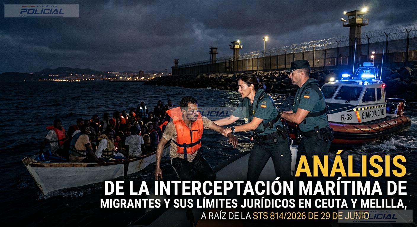 Análisis de la interceptación marítima de migrantes y sus límites jurídicos en Ceuta y Melilla, a raíz de la STS 814/2026 de 29 de junio.