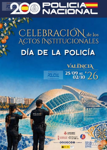 Valencia acogerá los actos centrales del Día de la Policía Nacional entre el 25 de septiembre y el 2 de octubre