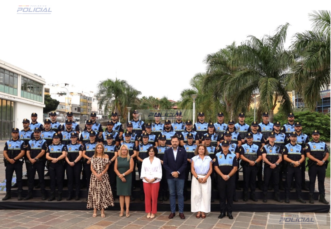 Las Palmas de Gran Canaria incorpora 45 nuevos policías locales y supera el centenar de agentes reforzados durante el mandato