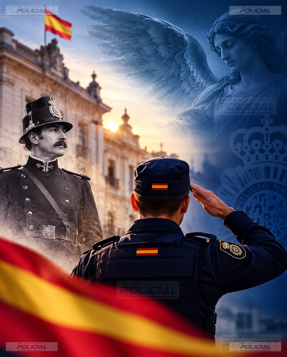 LA POLICÍA NACIONAL: «ÁNGEL CUSTODIO» DE ESPAÑA, MÁS DE DOS SIGLOS DE HISTORIA Y HOMENAJE A LA «FAMILIA DE AZUL»