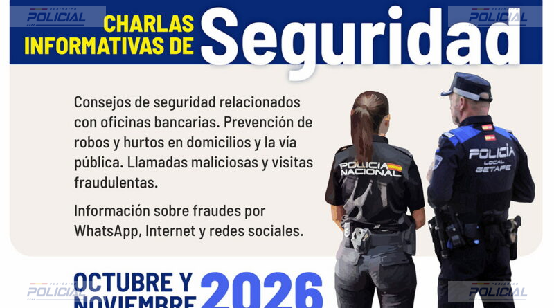 Policía Local y Policía Nacional impartirán nuevas charlas de seguridad en los barrios de Getafe