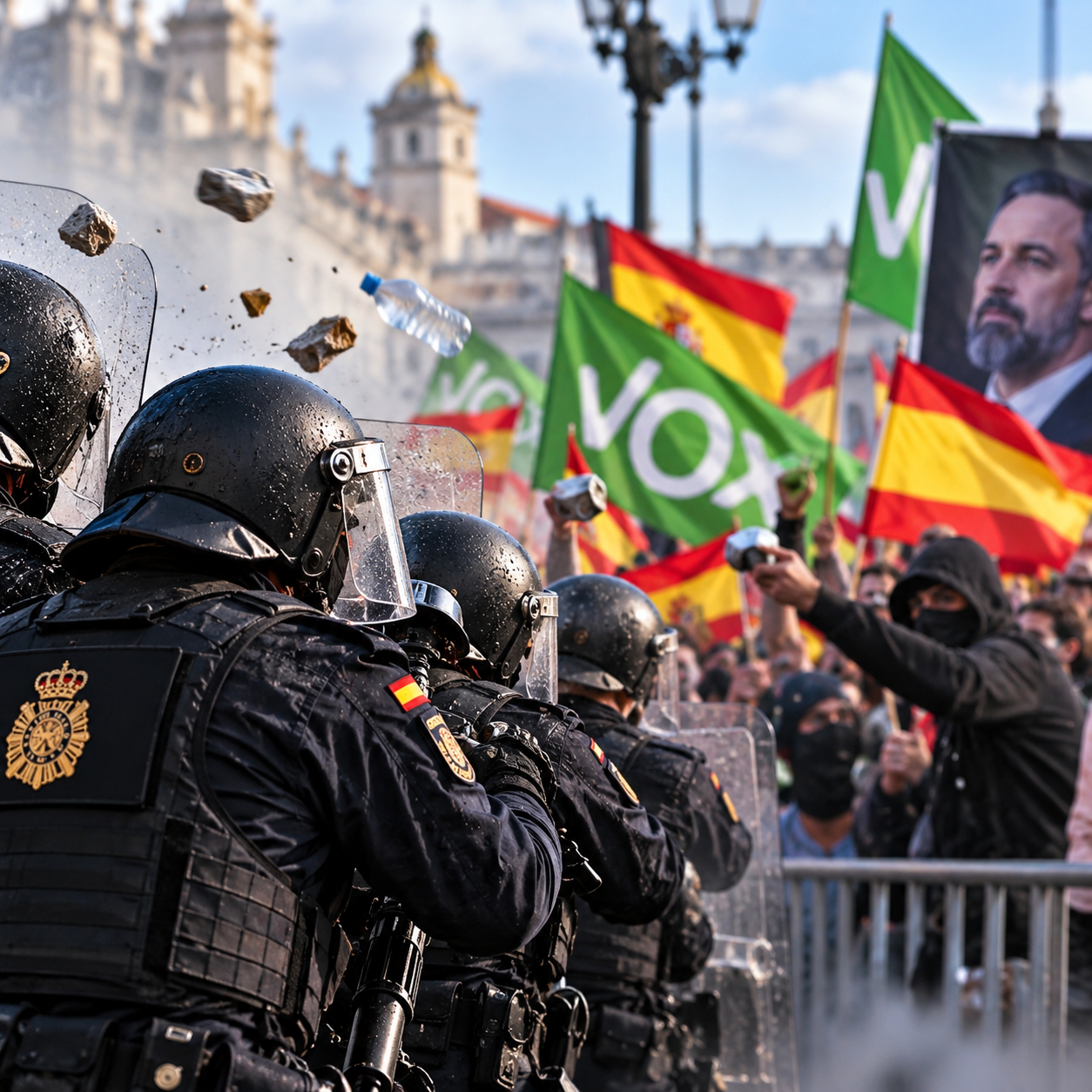 El SUP denuncia ataques contra agentes de la Policía Nacional durante las protestas por la visita de Santiago Abascal en A Coruña