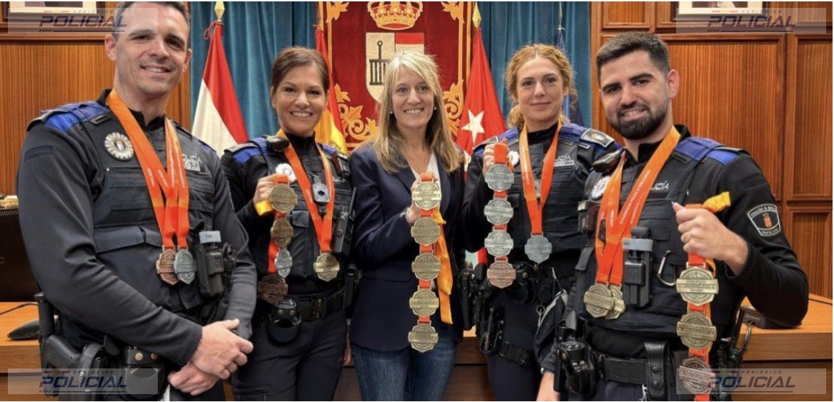Cuatro agentes de la Policía Local de San Lorenzo de El Escorial consiguen 24 medallas en los Juegos Europeos de Policías y Bomberos