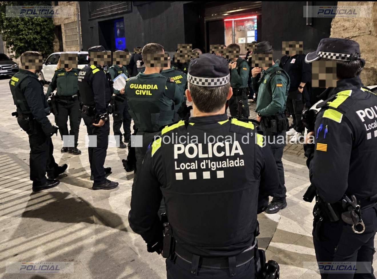 La Policía local d’Igualada y la Guardia Civil realizan un operativo conjunto de control del ocio nocturno