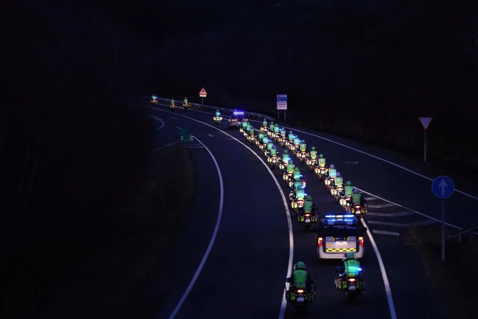Un convoy de 50 motocicletas de la Guardia Civil recorre varias provincias en un ejercicio clave de formación