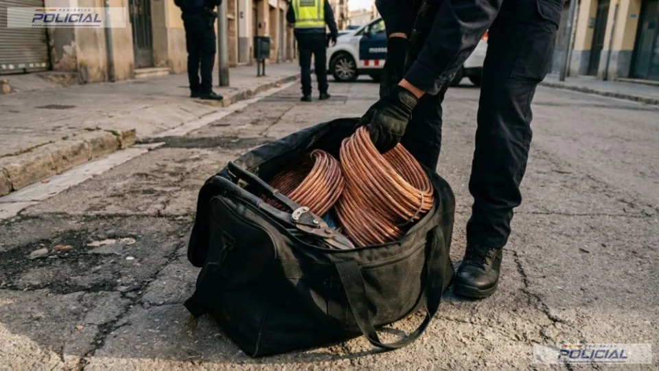 Los Mossos recuperan 340 metros de cable de cobre tras esclarecer dos robos consecutivos en la Conca de Barberà