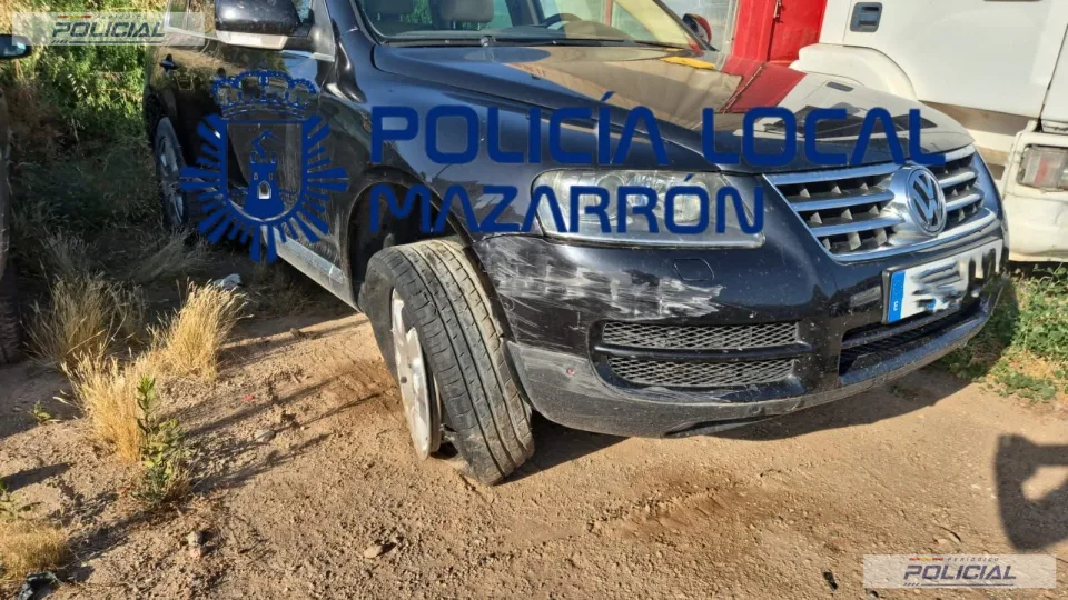 Detenido en Mazarrón tras una peligrosa persecución policial con un vehículo robado