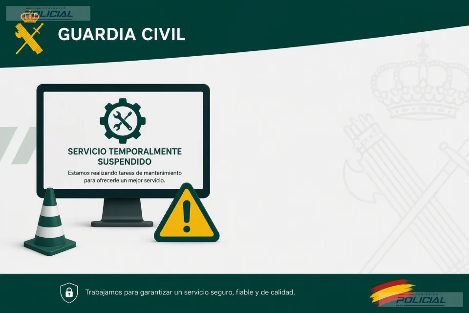 La Guardia Civil suspende temporalmente el acceso al área privada de su portal en Internet