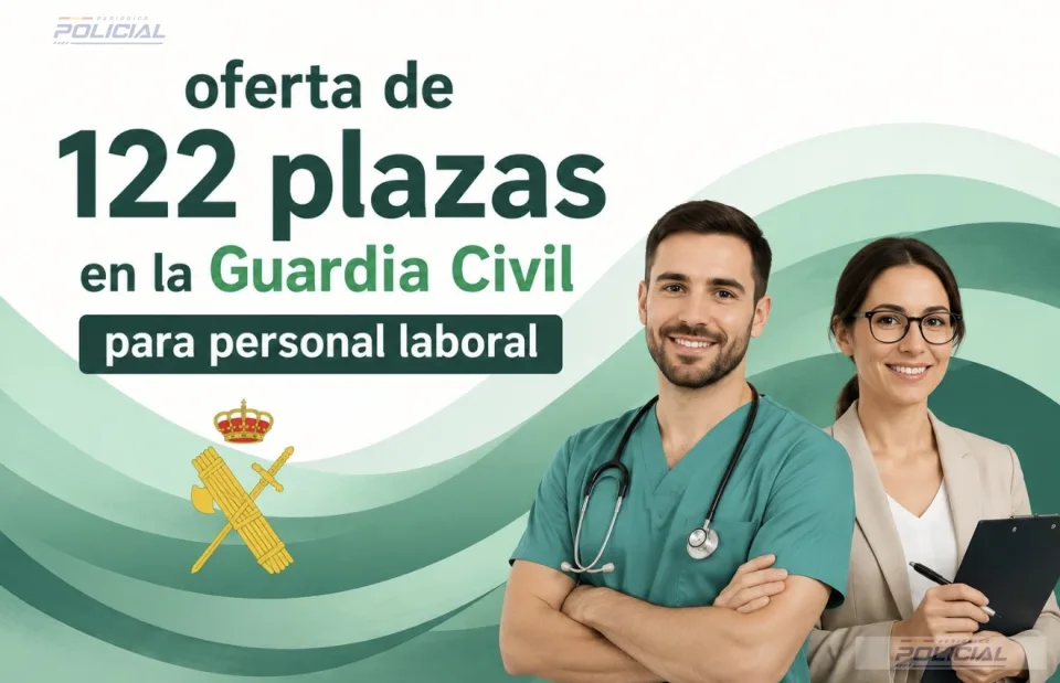 La Guardia Civil oferta 122 plazas de personal laboral en distintas especialidades