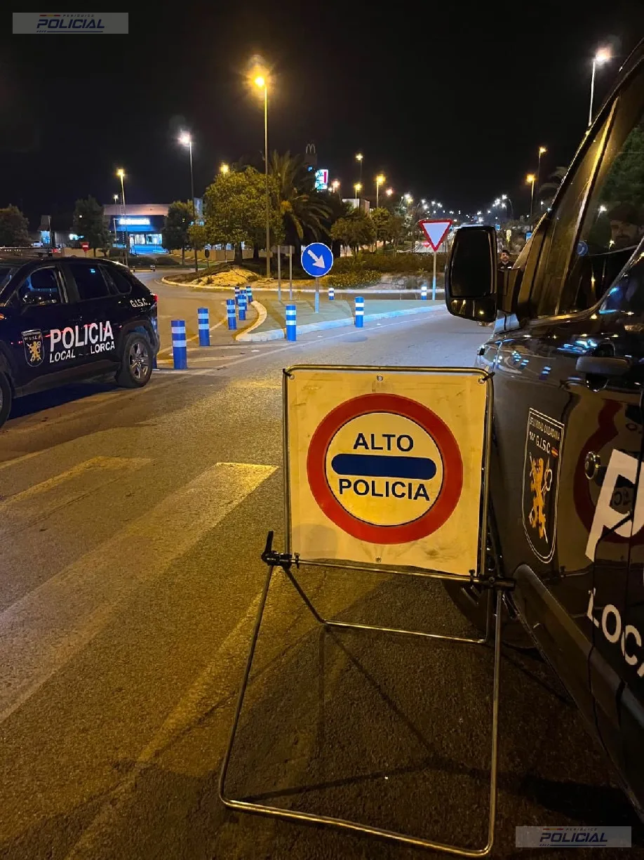La Policía Local de Lorca realiza 139 controles de tráfico y seguridad ciudadana y detiene a seis personas